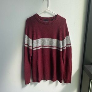 American Eagle Maroon/Heather grey sweater (L)